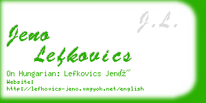 jeno lefkovics business card